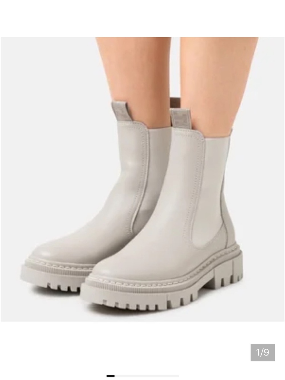 Sam Edelman Laguna waterproof  Light Gray Lug Chelsea Ankle Boot size 8.5